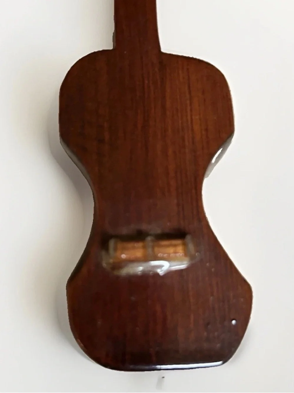 Vintage Miniatures Guitars Lot Of 2 Handcarved Wooden Folk Art